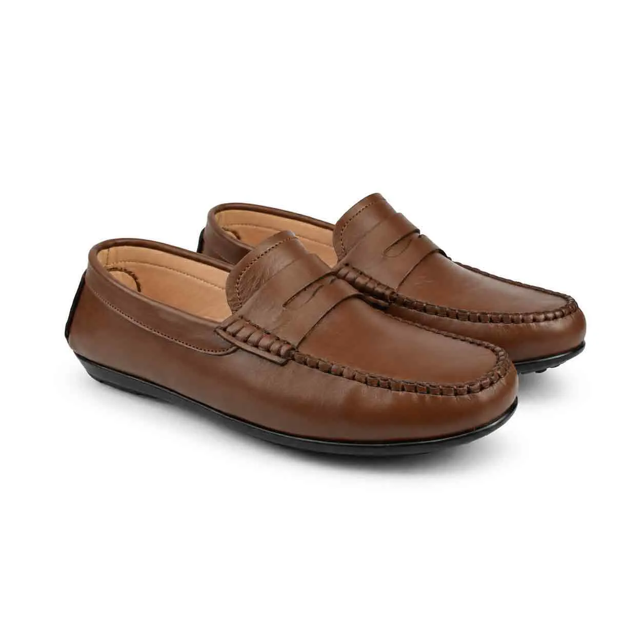 Moccasin pour homme 004 tabac cuir  miniature